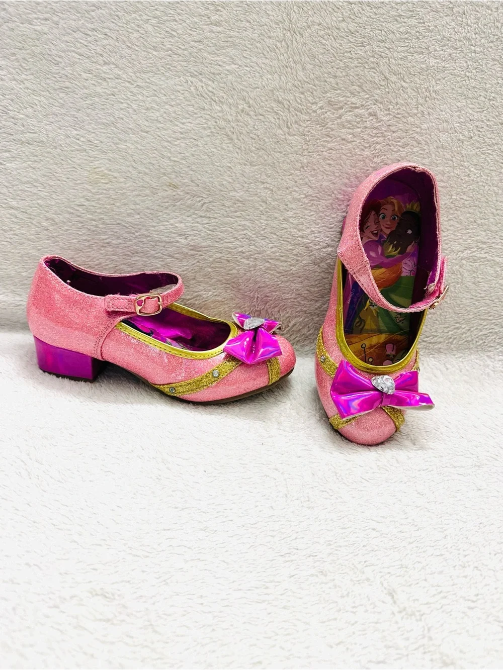 Disney Princess Toddler Girl Low Heel Dress Up Shoes Size 10 Very Cute
